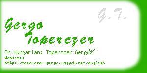 gergo toperczer business card